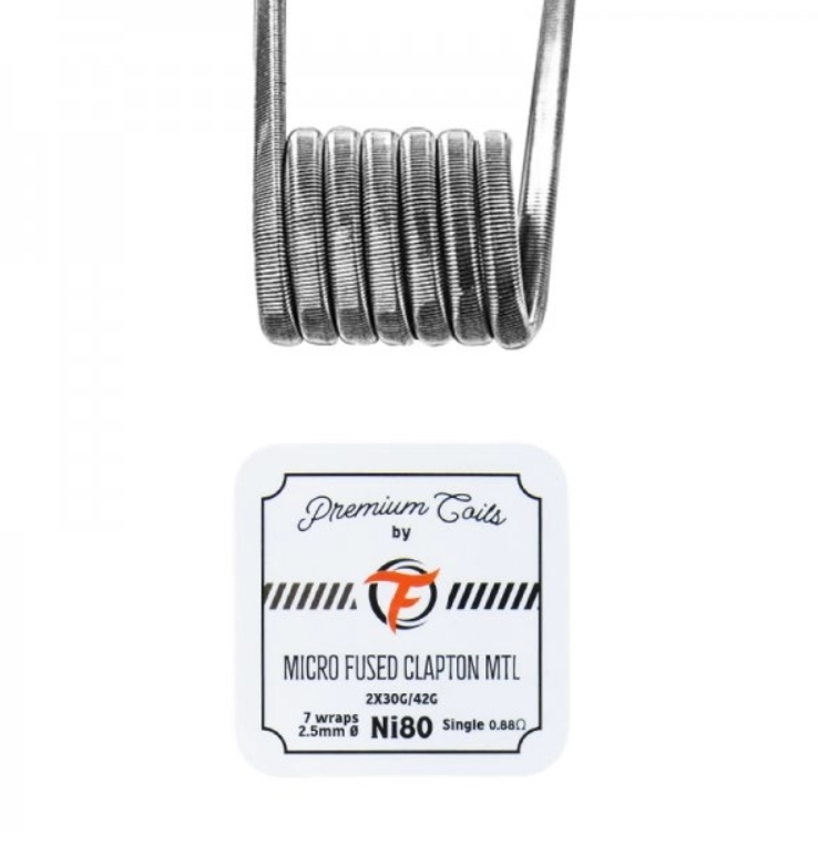 Micro Fused Clapton MTL Ni80 0.88Ω New Version (10pcs) - Fumytech