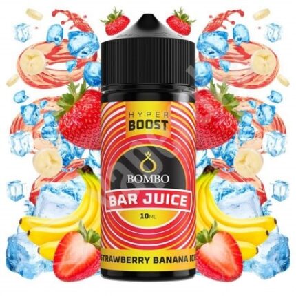 Longfill Bombo Hyper Boost 10ml/120ml - Strawberry Banana Ice