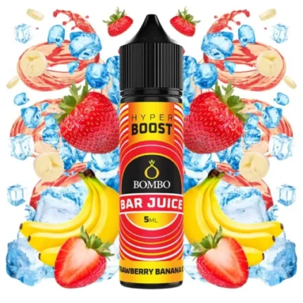 Longfill Bombo Hyper Boost 5ml/60ml - Strawberry Banana Ice