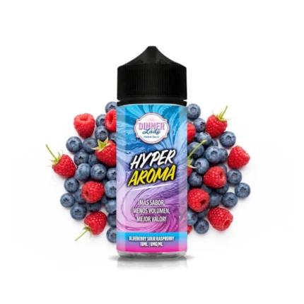 Longfill Dinner Lady Hyper 10ml/120ml - Blueberry Sour Raspberry